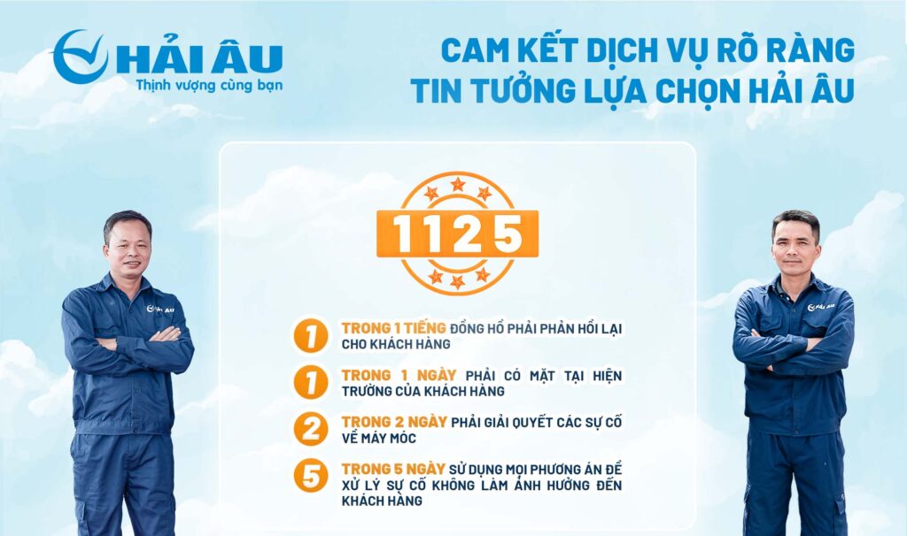 Cam kết 1125 của máy xây dựng hải âu