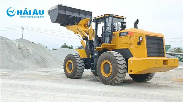 Máy xúc lật zl50Cn gầu xúc hai tầng đổ