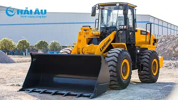 Máy xúc lật zl50Cn gầu xúc hai tầng đổ